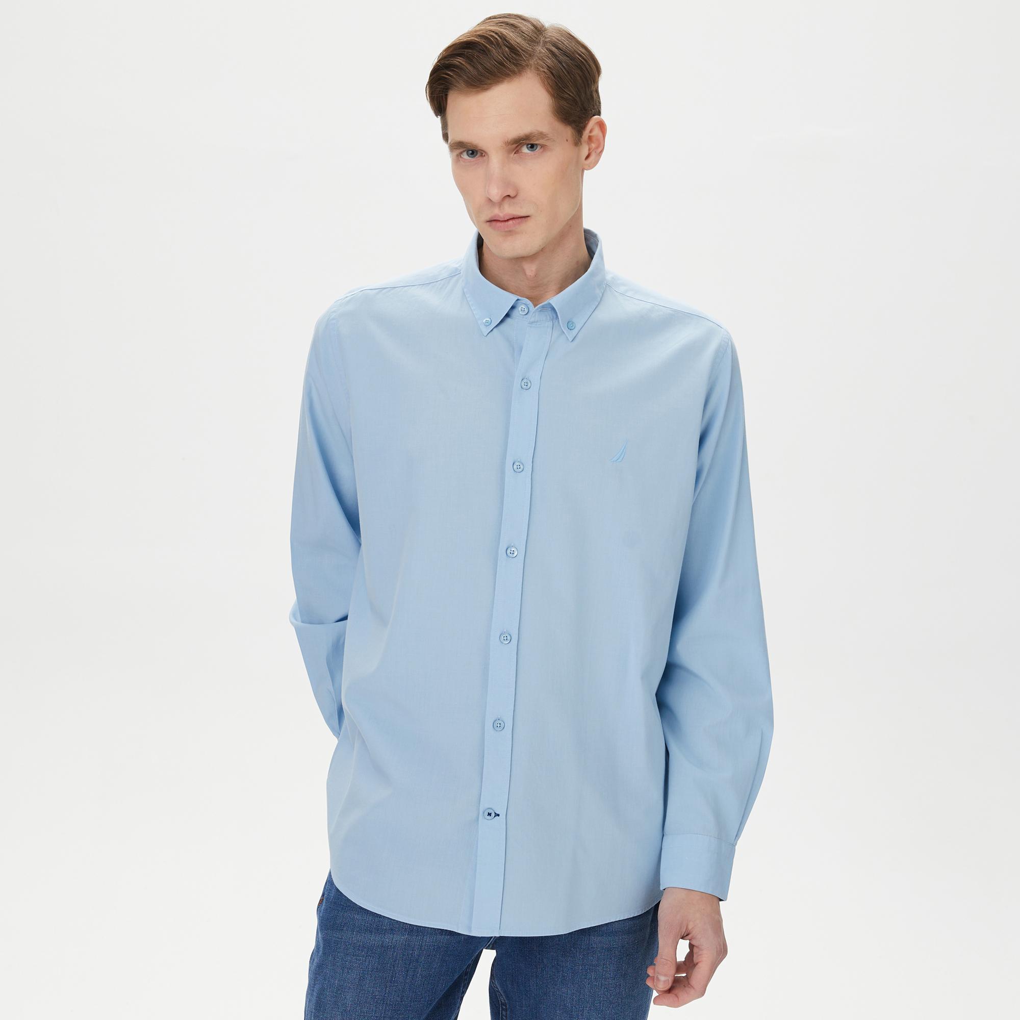 Nautica Erkek Mavi Classic Fit Gömlek