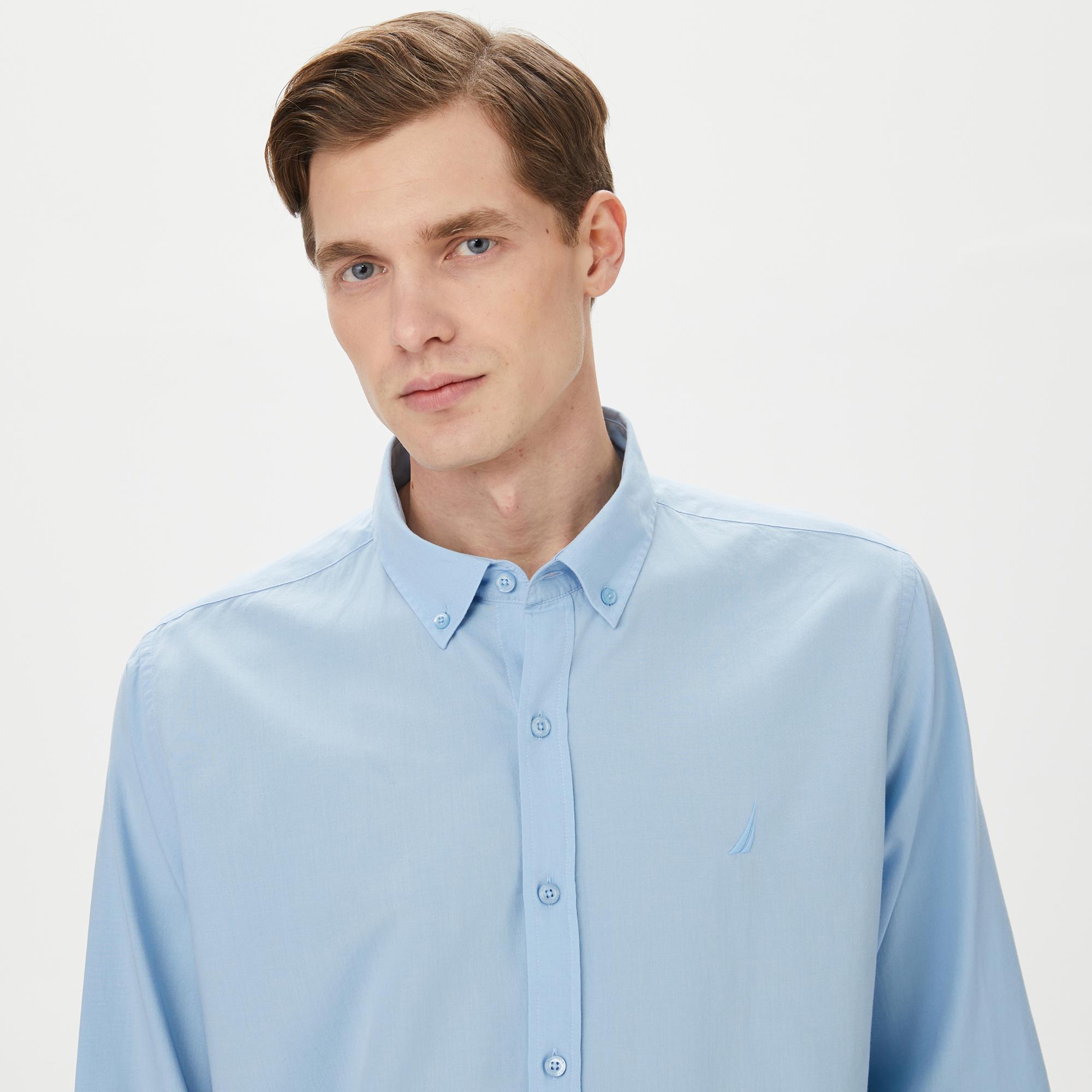 Nautica Erkek Mavi Classic Fit Gömlek