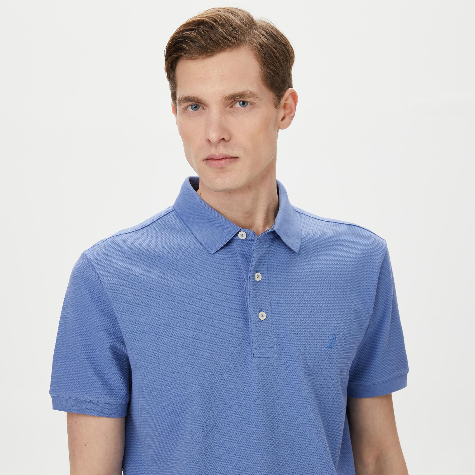 Nautica Erkek Mavi Slim Fit Kısa Kollu Polo