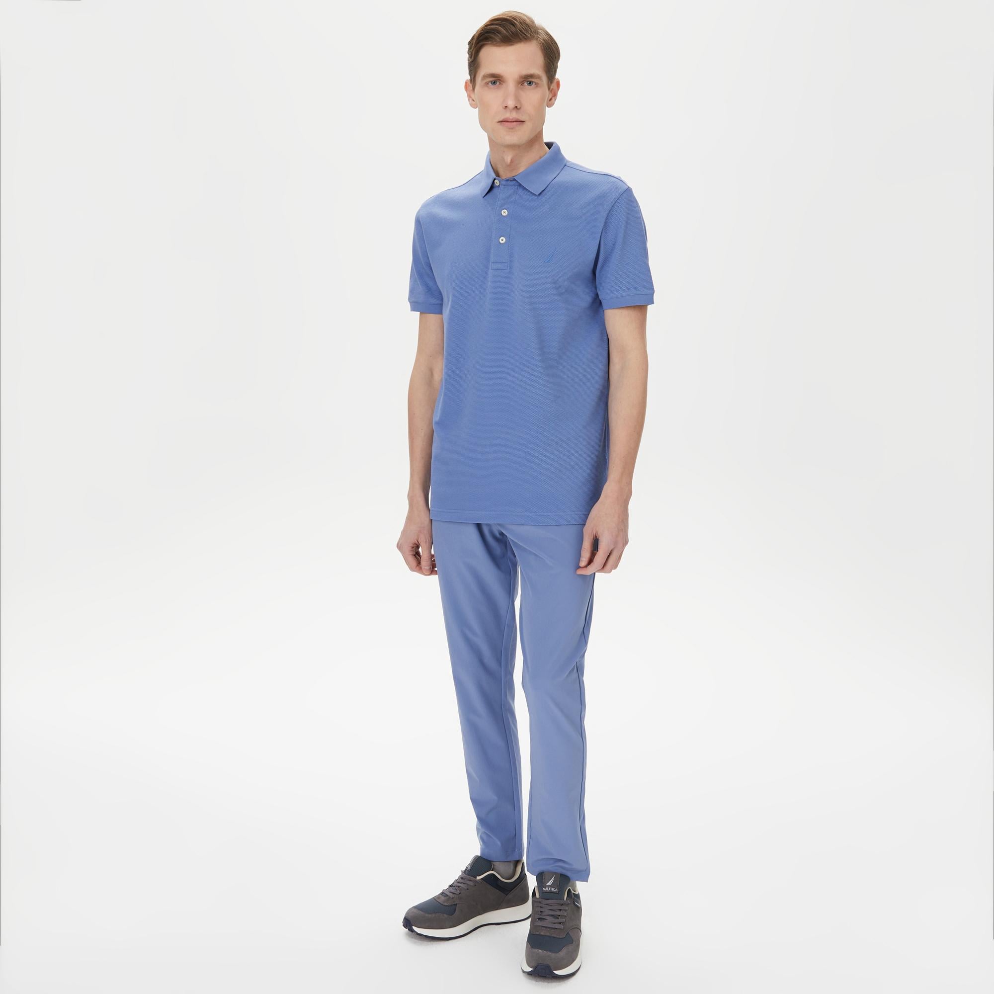 Nautica Erkek Mavi Slim Fit Kısa Kollu Polo