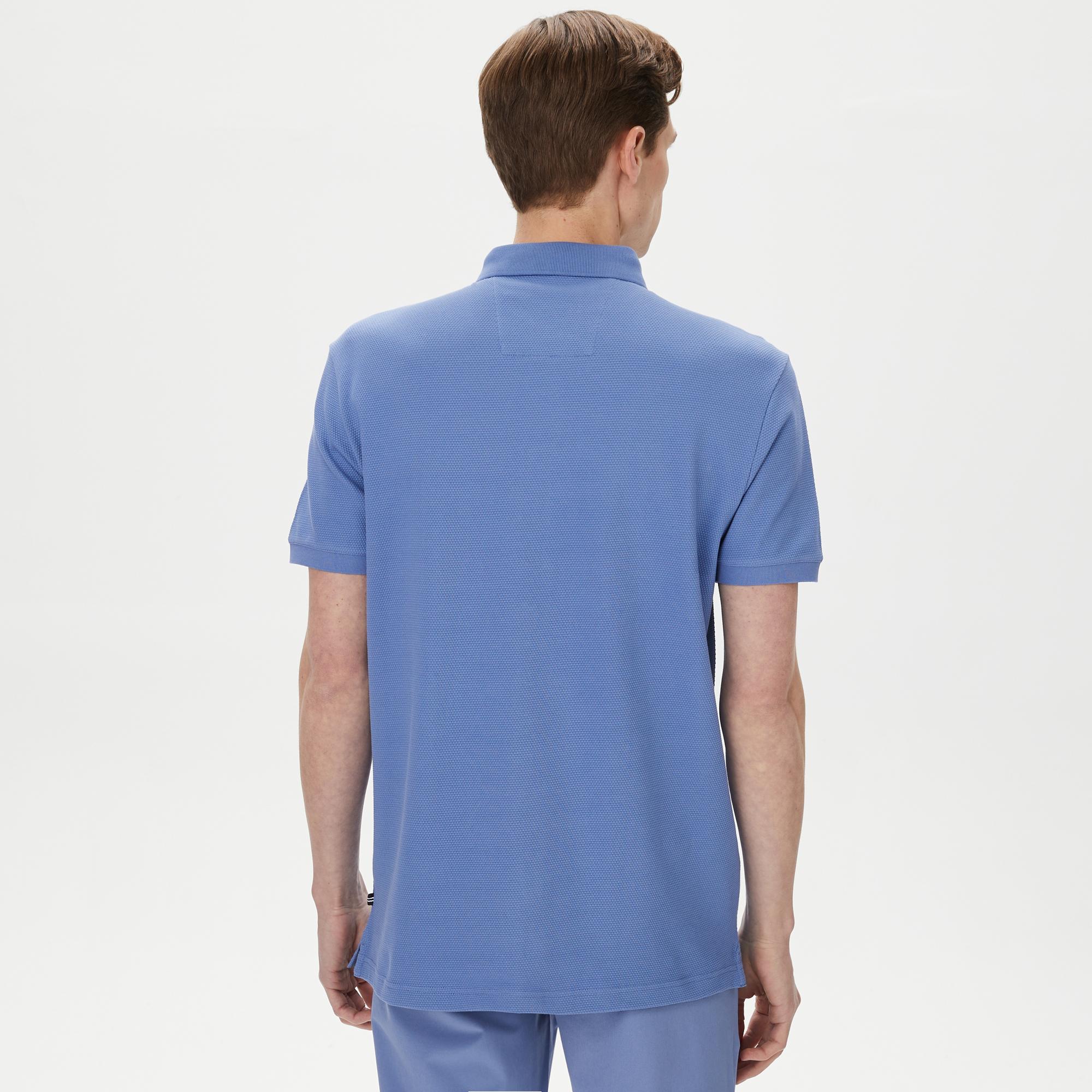 Nautica Erkek Mavi Slim Fit Kısa Kollu Polo