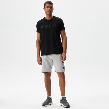  Nautica Erkek Gri Baskılı Standart Fit Şort