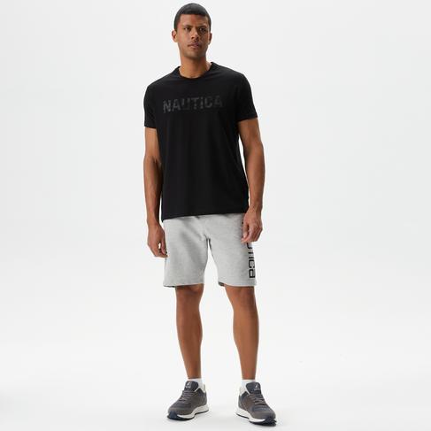  Nautica Erkek Gri Baskılı Standart Fit Şort