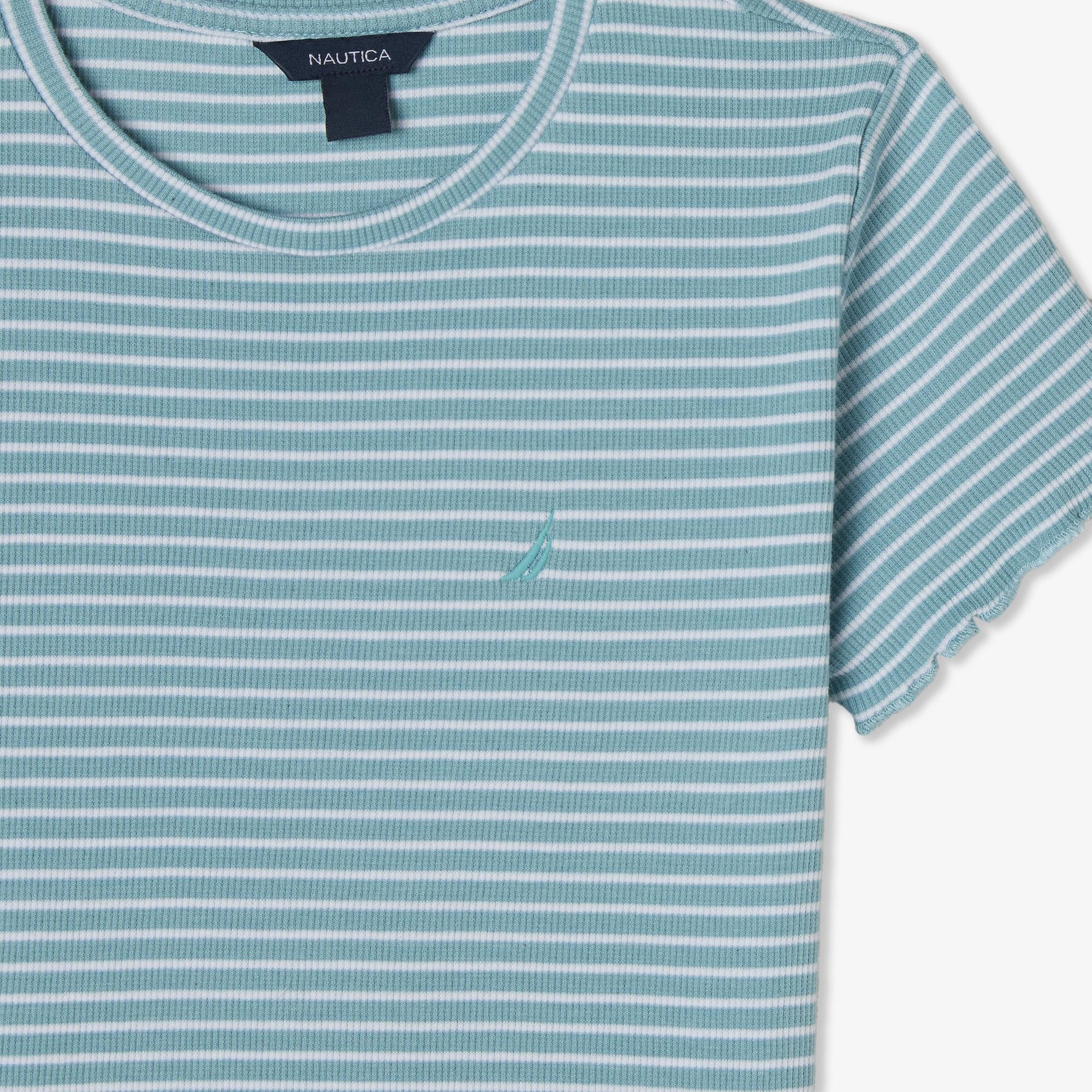 Nautica Kız Çocuk Mavi Standart Fit T-Shirt