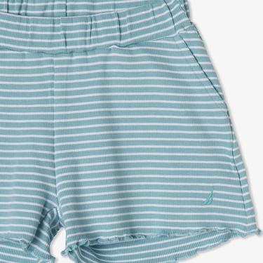  Nautica Kız Çocuk Mavi Relaxed Fit Çizgili Şort