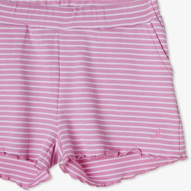  Nautica Kız Çocuk Pembe Relaxed Fit Çizgili Şort