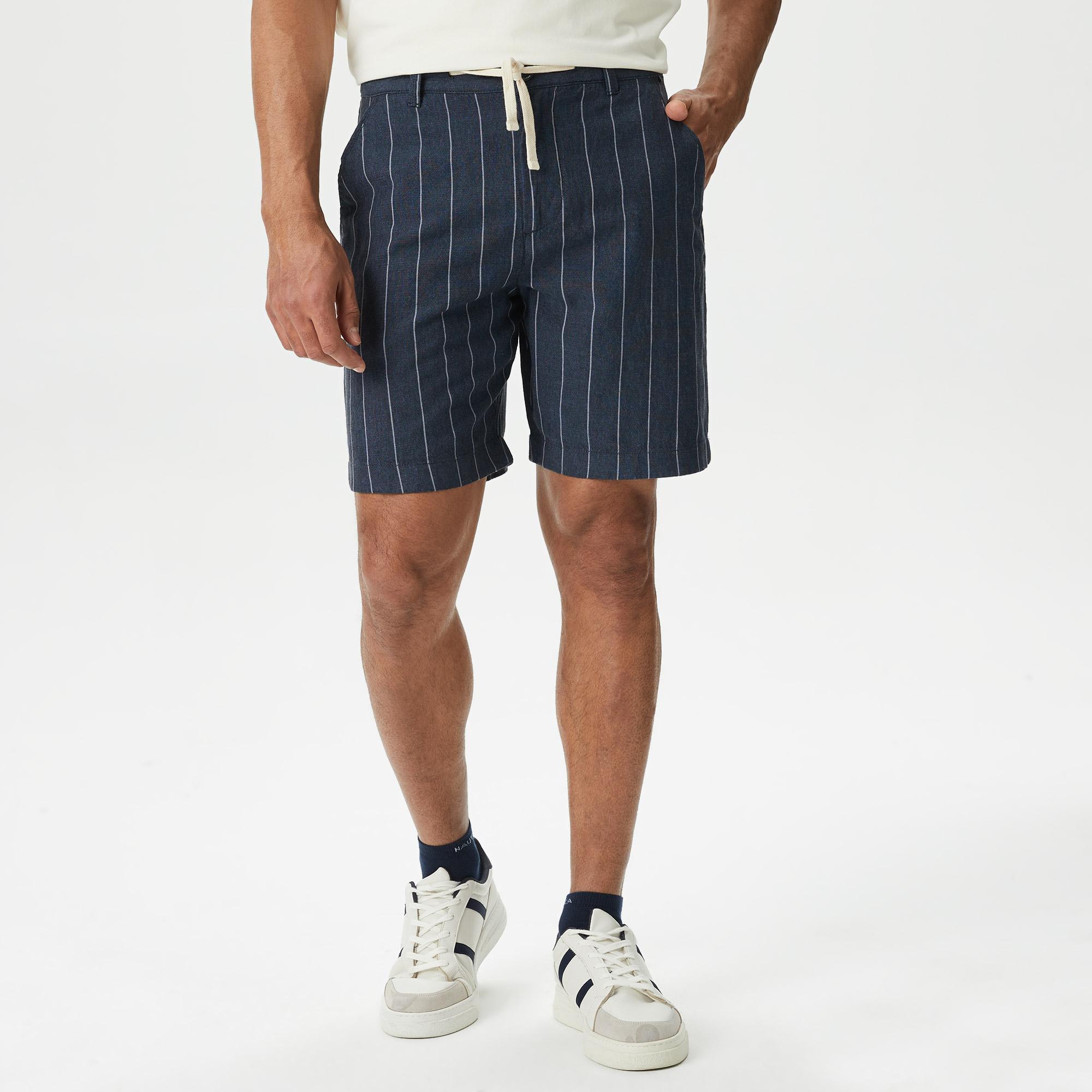 Nautica Erkek Lacivert Classic Fit Bermuda
