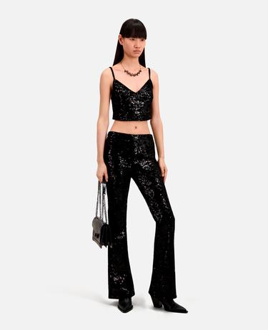  KADIN SİYAH PAYETLİ BLUZ