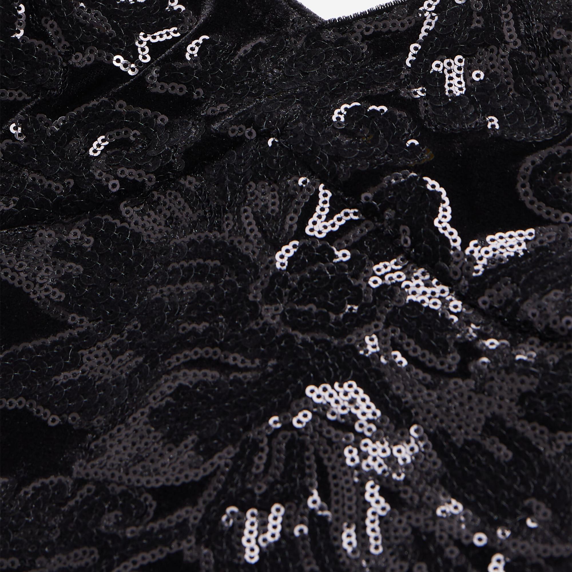 KADIN SİYAH PAYETLİ BLUZ