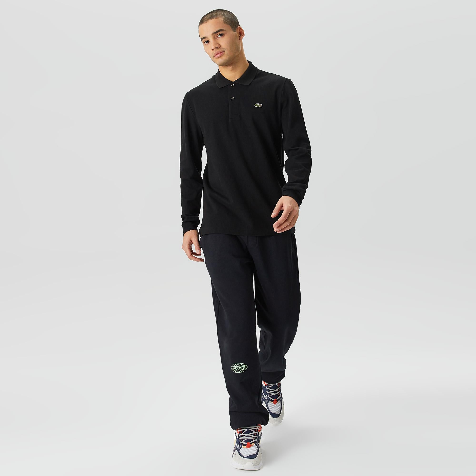 Lacoste Erkek Classic Fit Uzun Kollu Siyah Polo