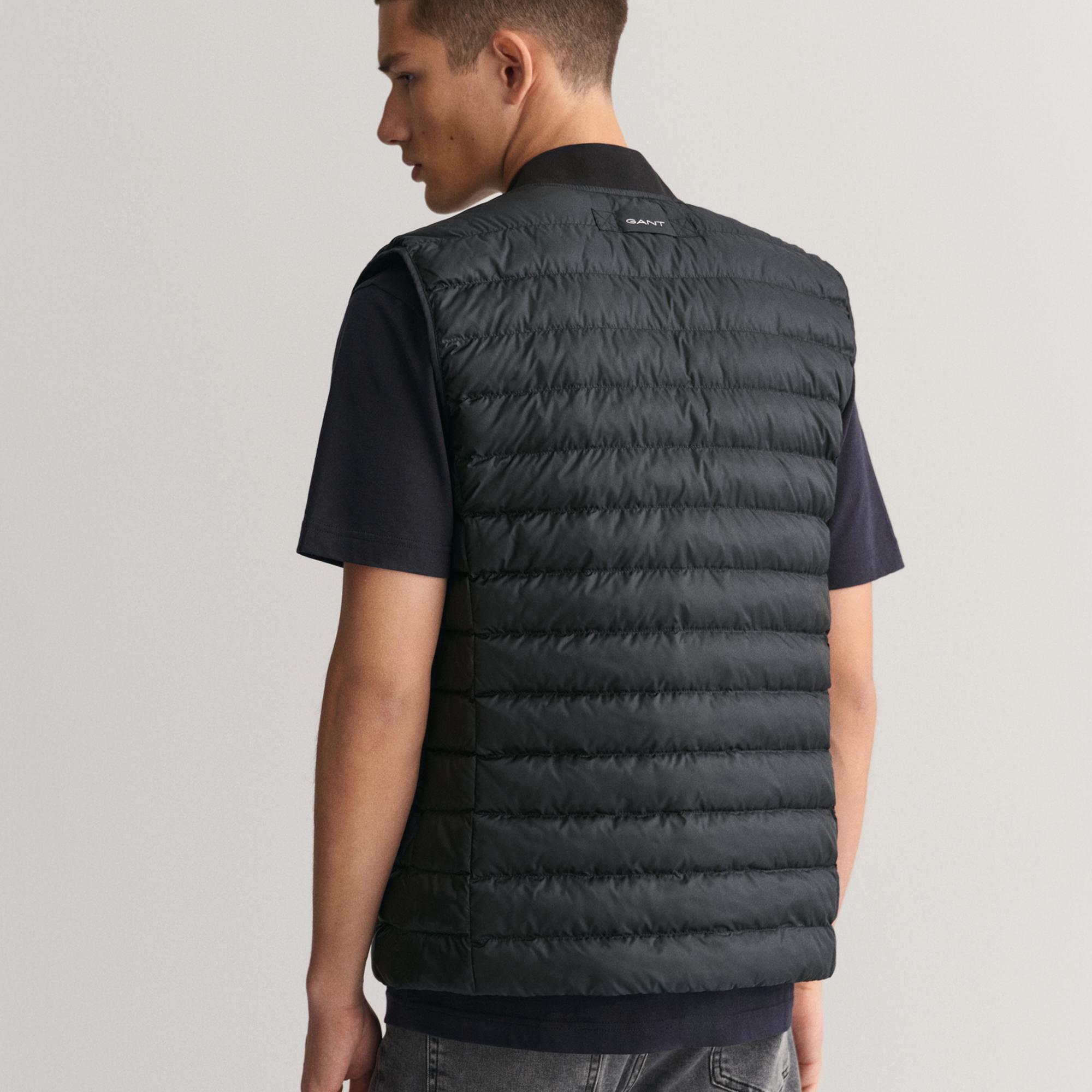 GANT Erkek Siyah Hakim Yaka Kapitone Yelek