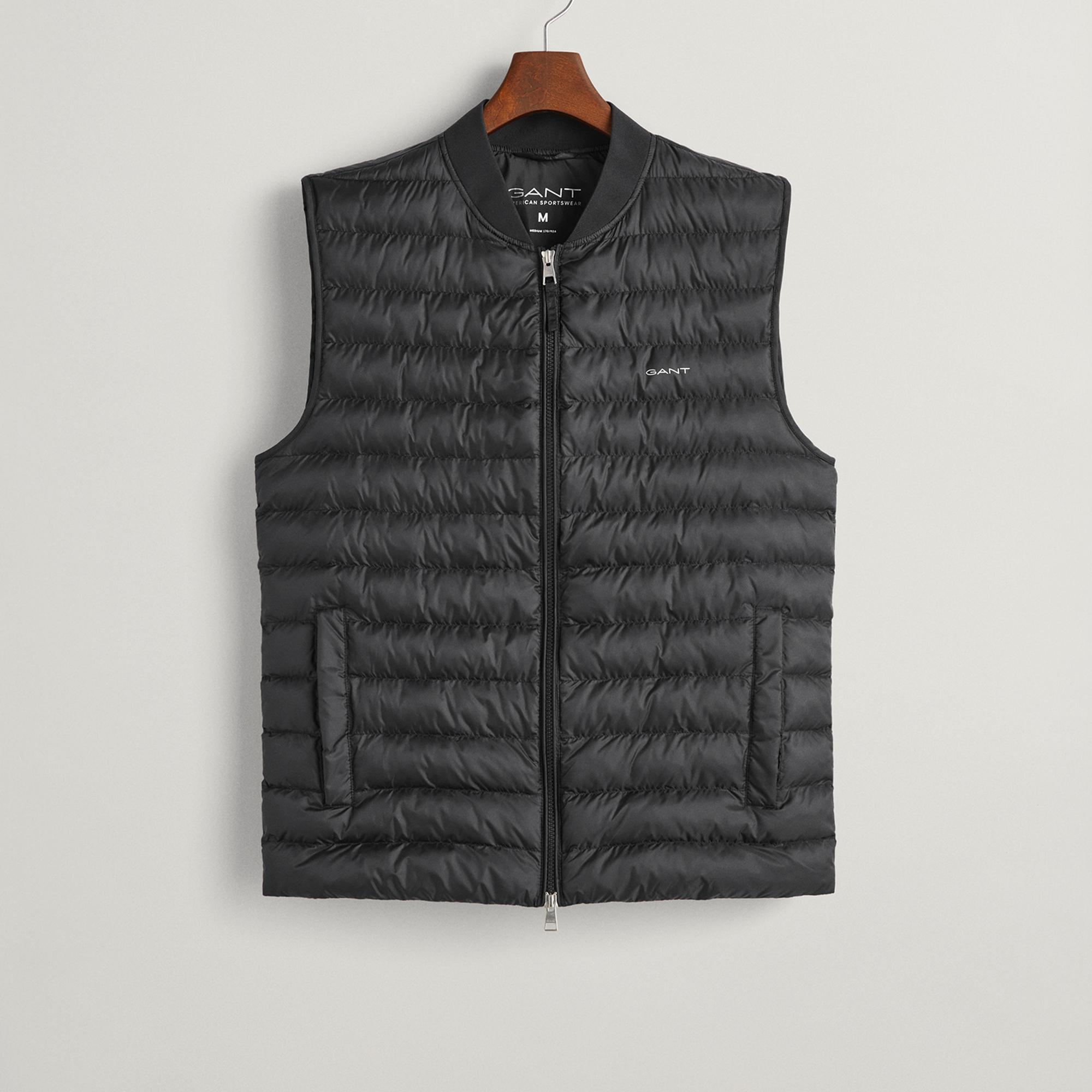 GANT Erkek Siyah Hakim Yaka Kapitone Yelek