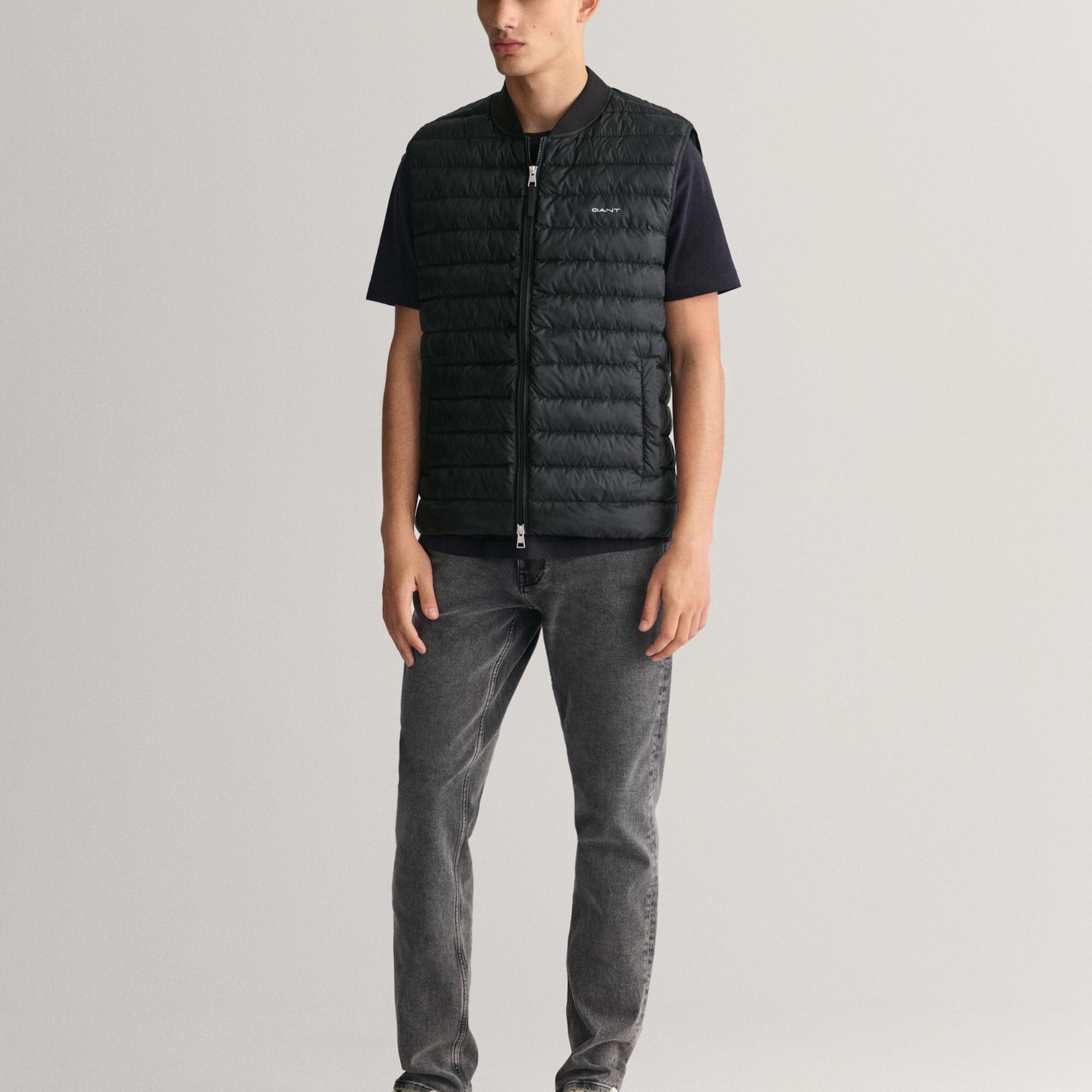 GANT Erkek Siyah Hakim Yaka Kapitone Yelek