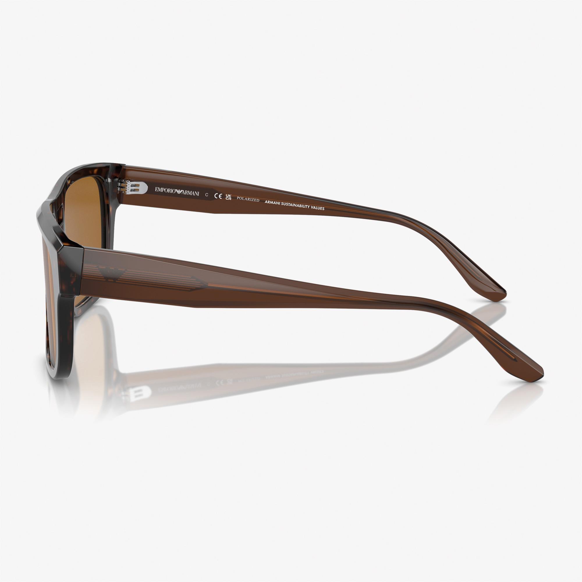 EMPORIO ARMANI 0EA4197 Acetate Erkek Kahverengi Güneş Gözlüğü