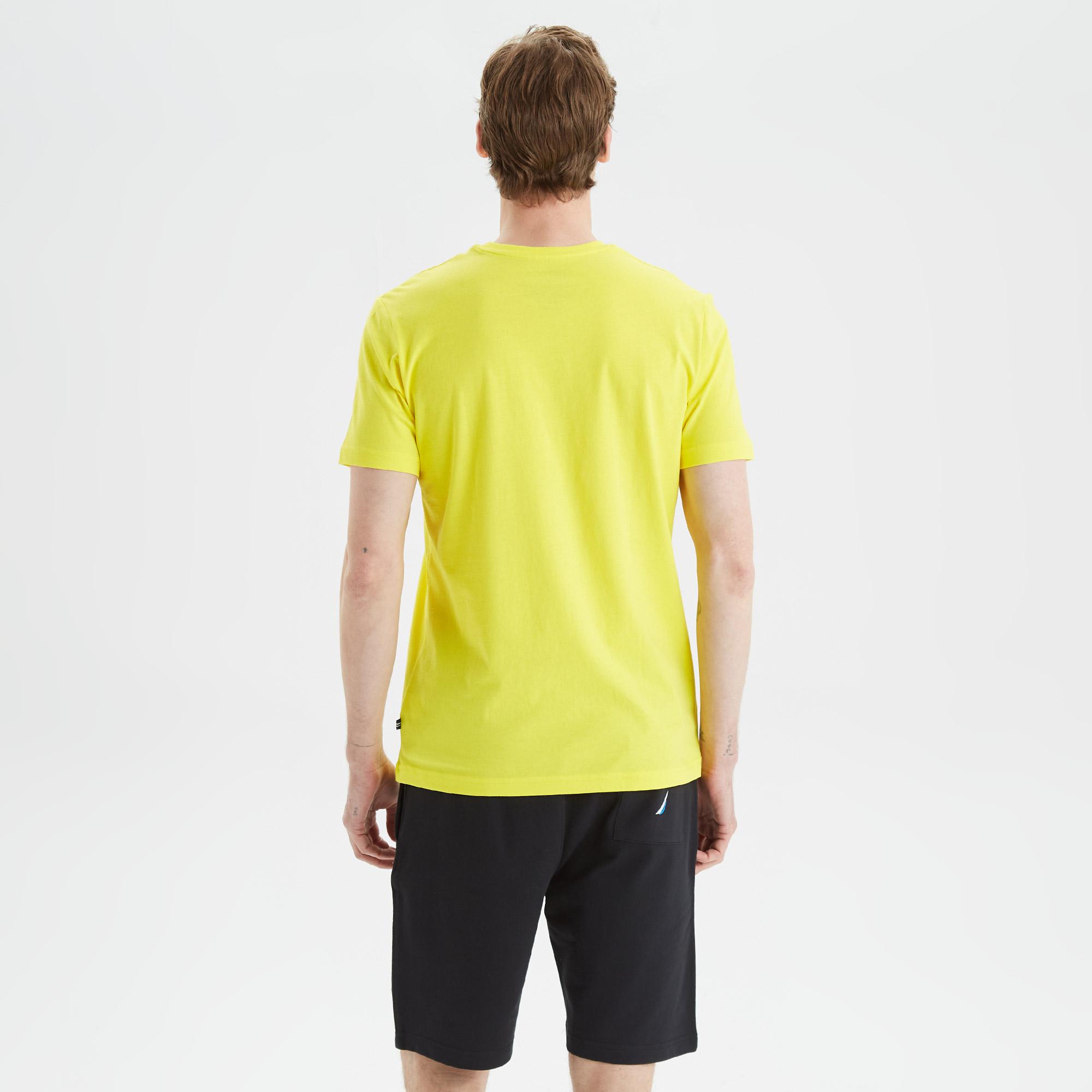 Nautica Erkek Sarı Standart Fit T-Shirt