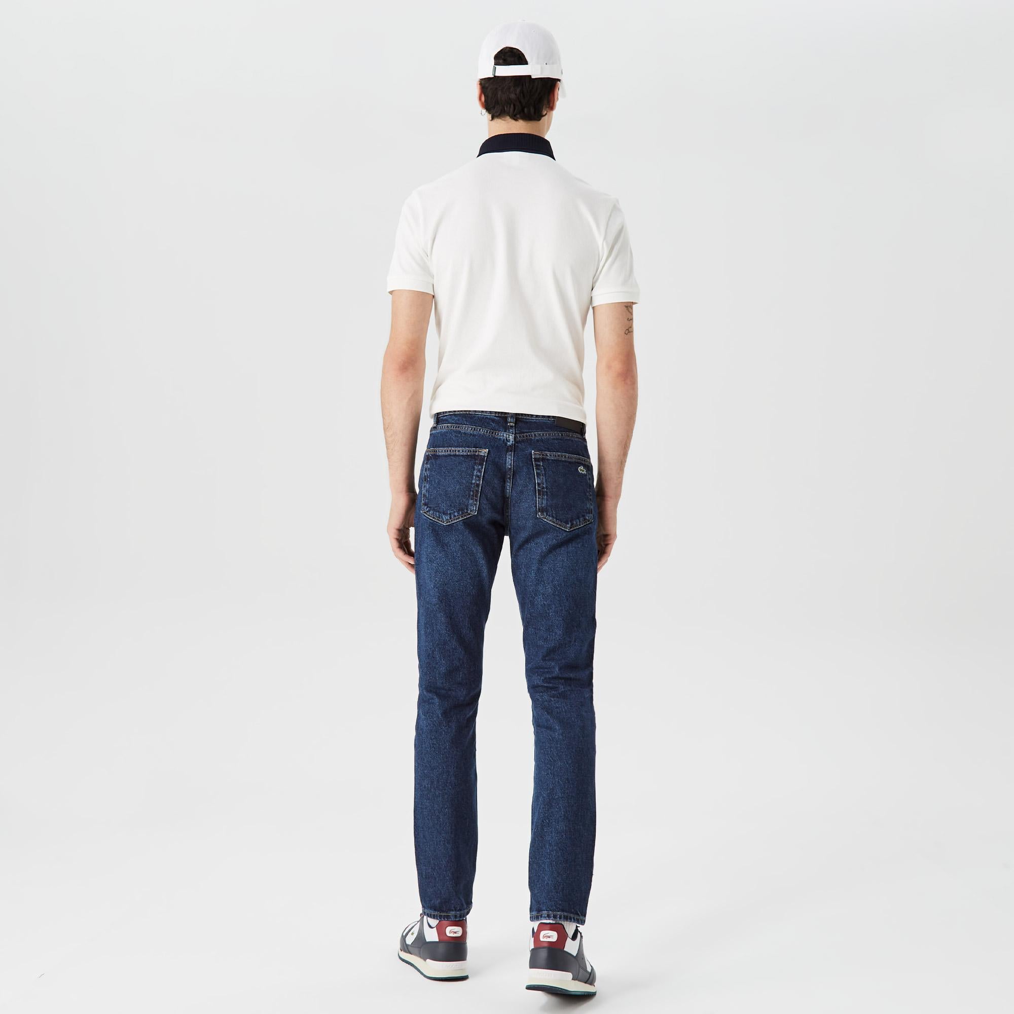 Lacoste Erkek Slim Fit Denim Koyu Mavi Pantolon