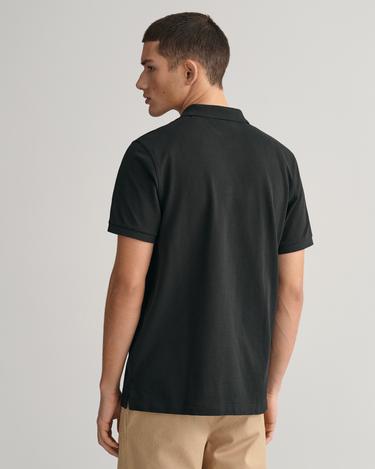 GANT Erkek Siyah Regular Fit Logolu Polo