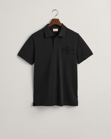  GANT Erkek Siyah Regular Fit Logolu Polo
