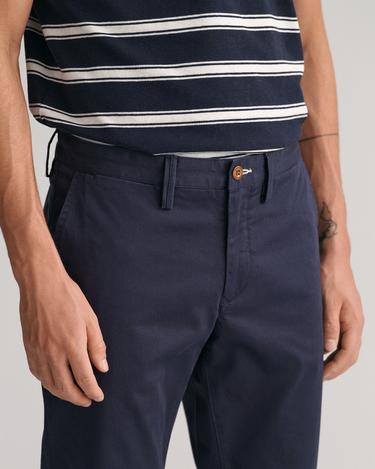  GANT Erkek Lacivert Slim Fit Chino Pantolon