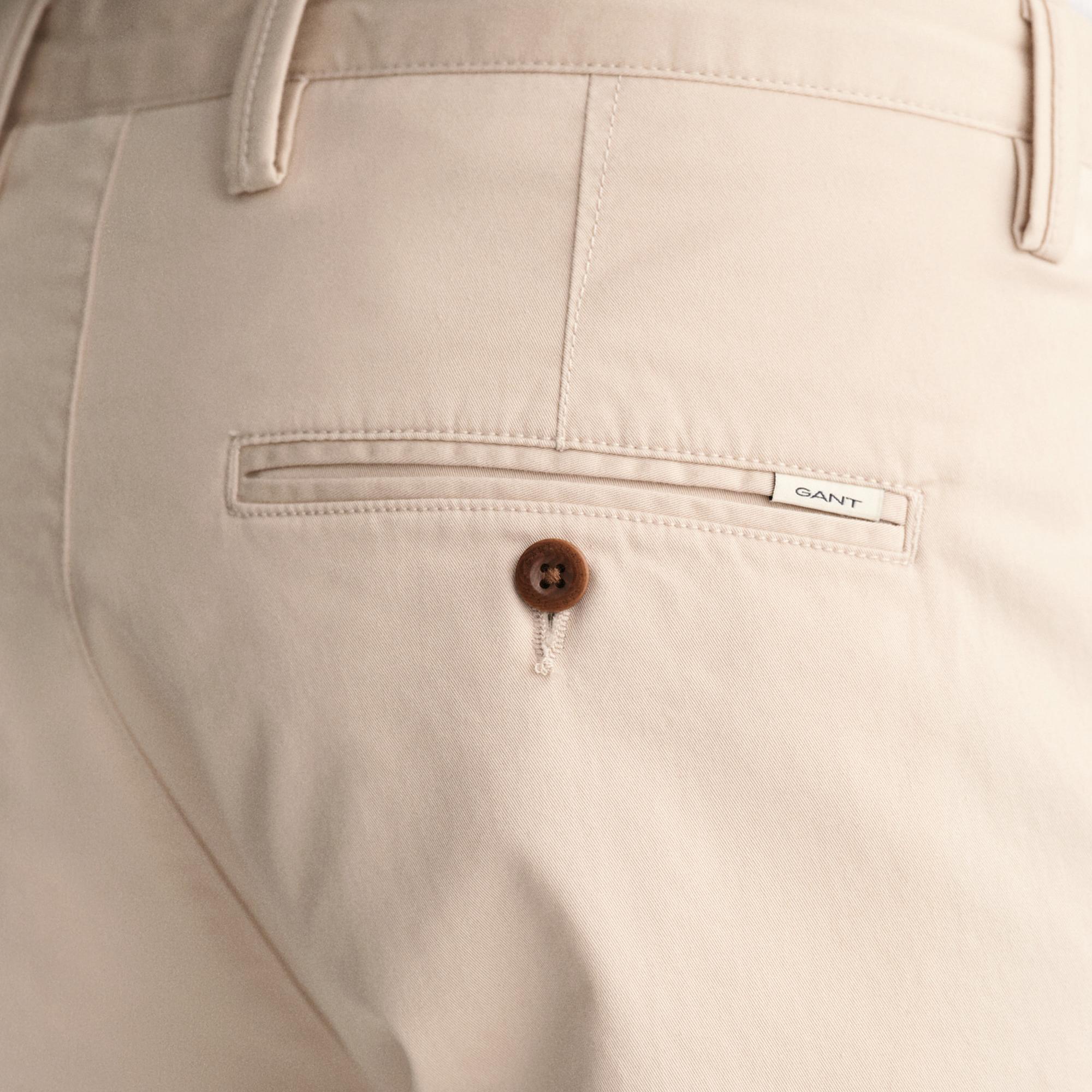 GANT Erkek Krem Slim Fit Chino Pantolon
