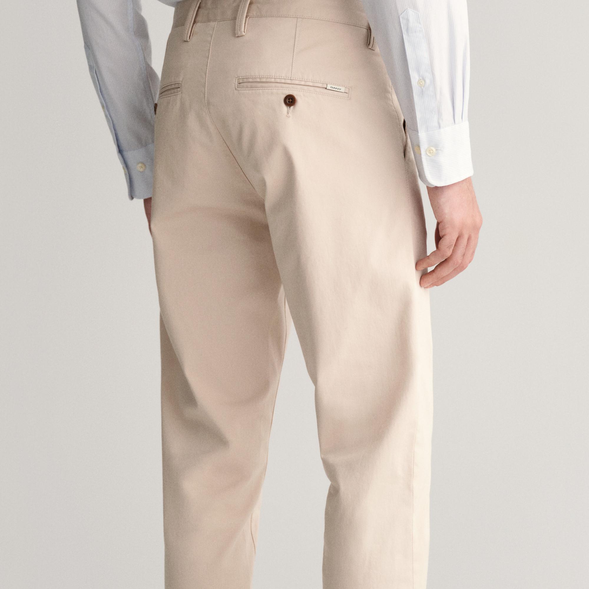 GANT Erkek Krem Slim Fit Chino Pantolon