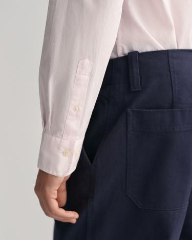  GANT Erkek Pembe Regular Fit Çizgili Düğmeli Yaka Gömlek