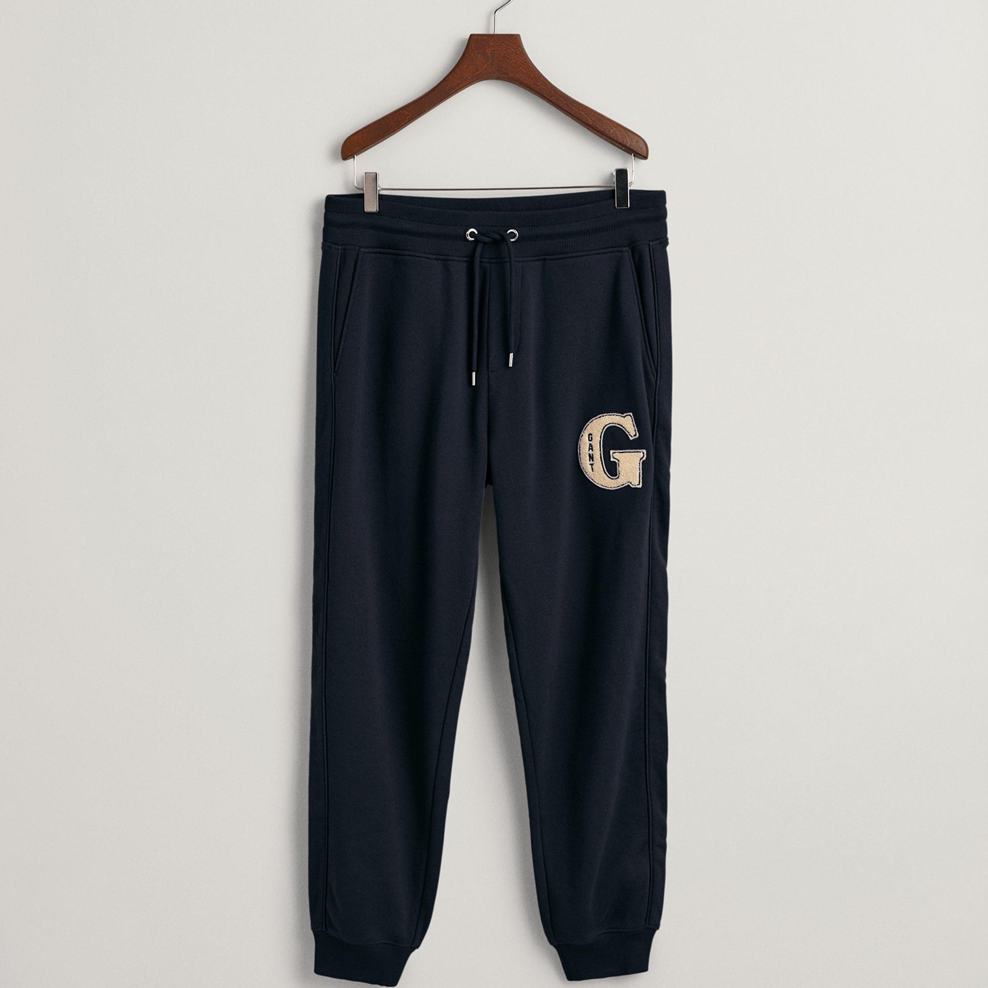 GANT Erkek Lacivert Regular Fit Logolu Eşofman Altı