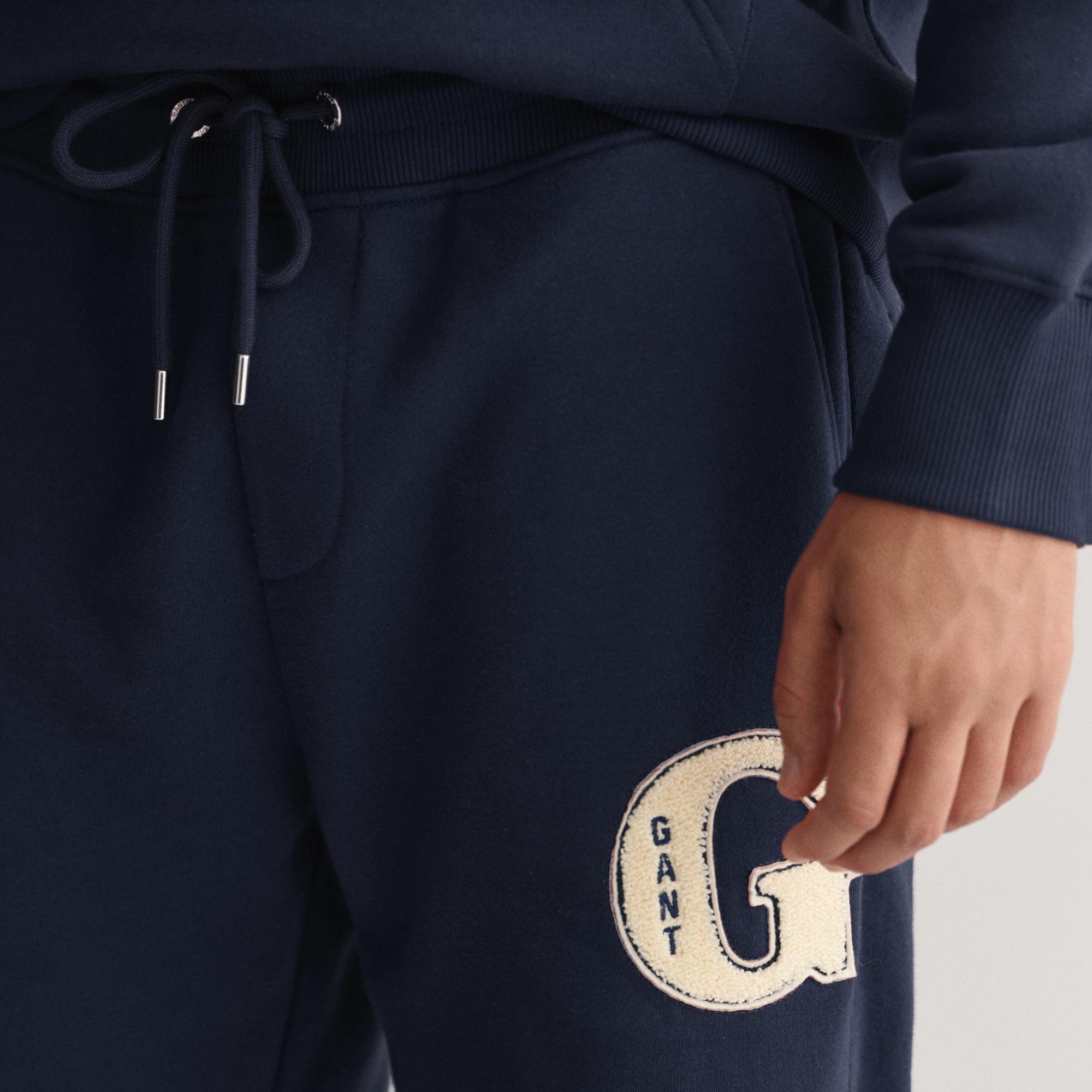 GANT Erkek Lacivert Regular Fit Logolu Eşofman Altı