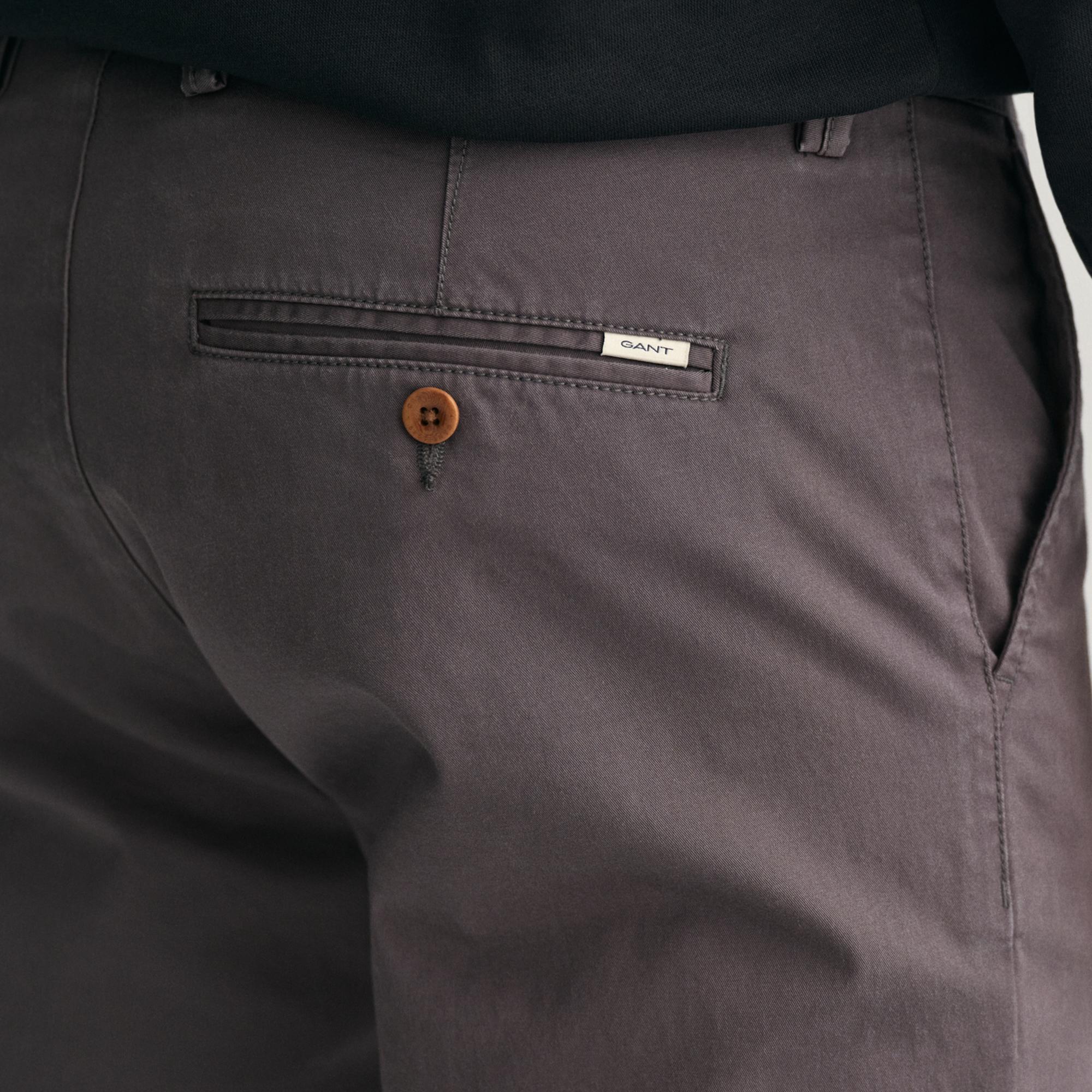 GANT Erkek Gri Slim Fit Chino Pantolon