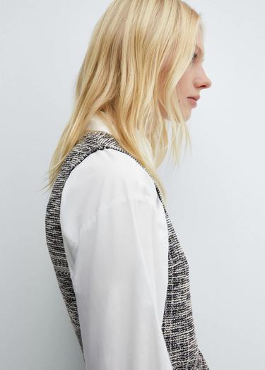  Mango Kadın Kırçıllı Tüvit Tulum Ekru