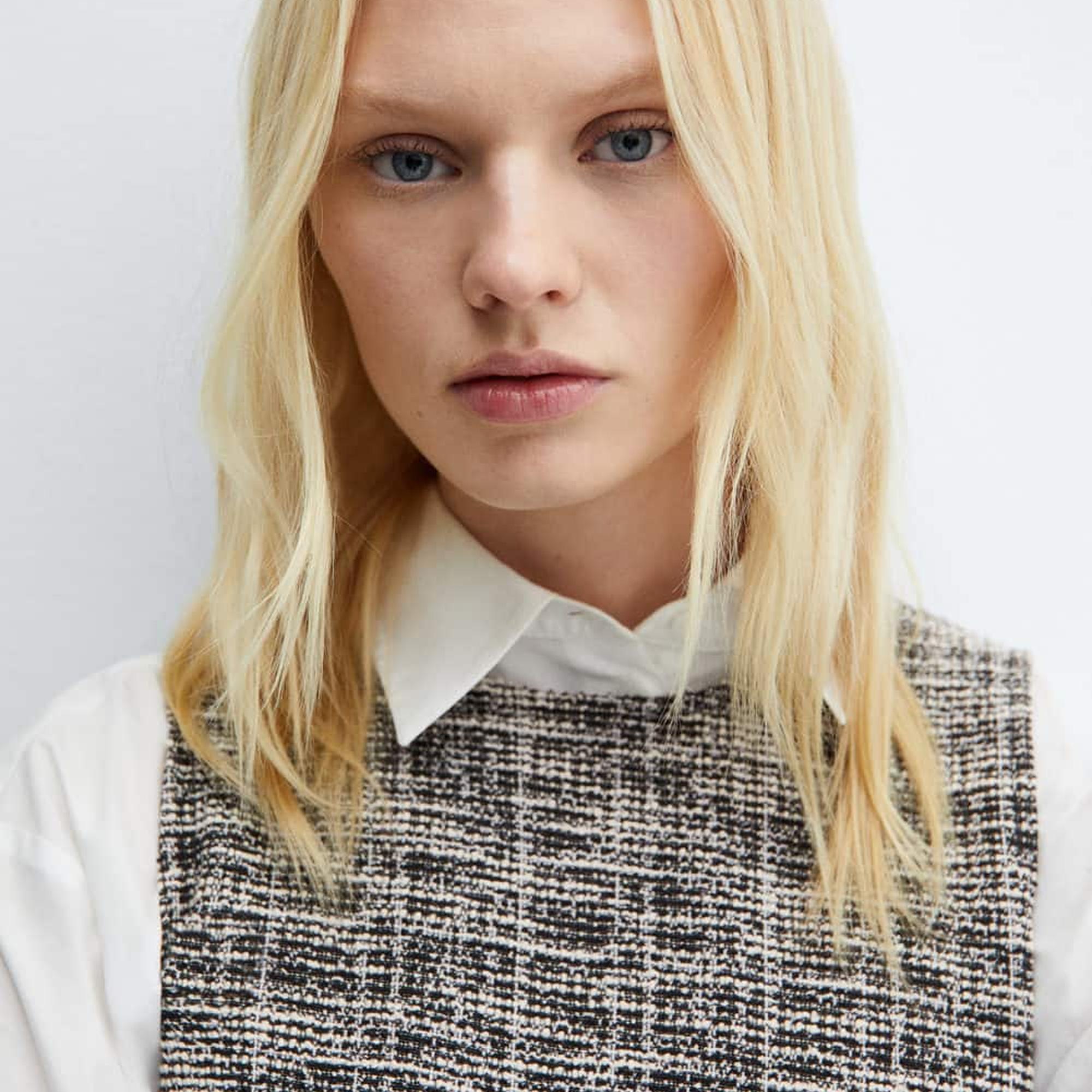 Mango Kadın Kırçıllı Tüvit Tulum Ekru