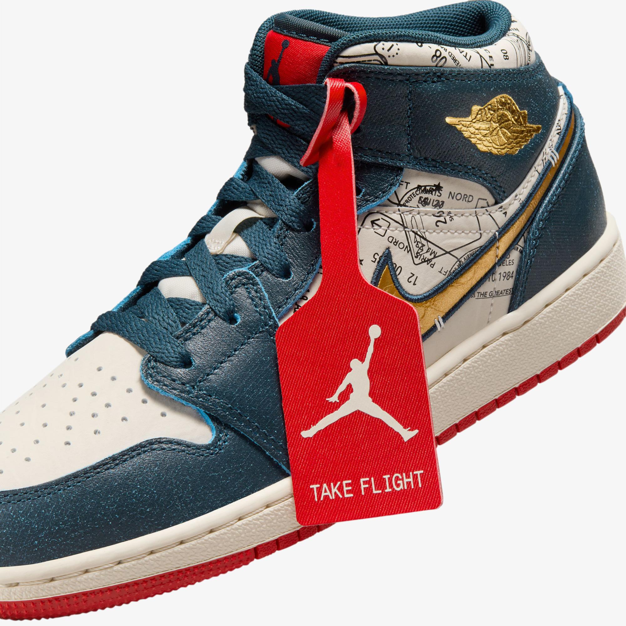 Jordan Air 1 Mid SE Genç Lacivert Spor Ayakkabı