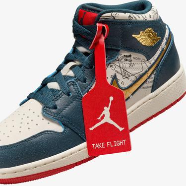  Jordan Air 1 Mid SE Genç Lacivert Spor Ayakkabı