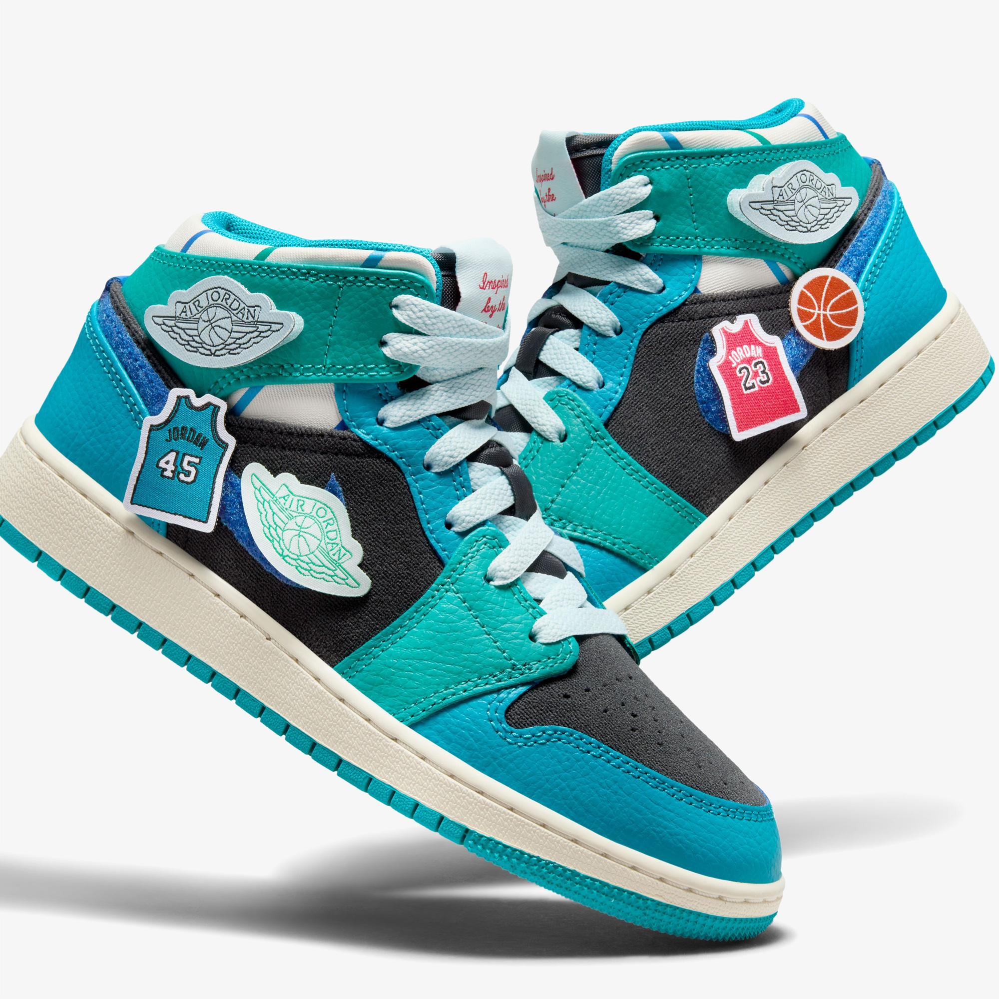 Jordan Air 1 Mid Sneaker School Genç Mavi Spor Ayakkabı