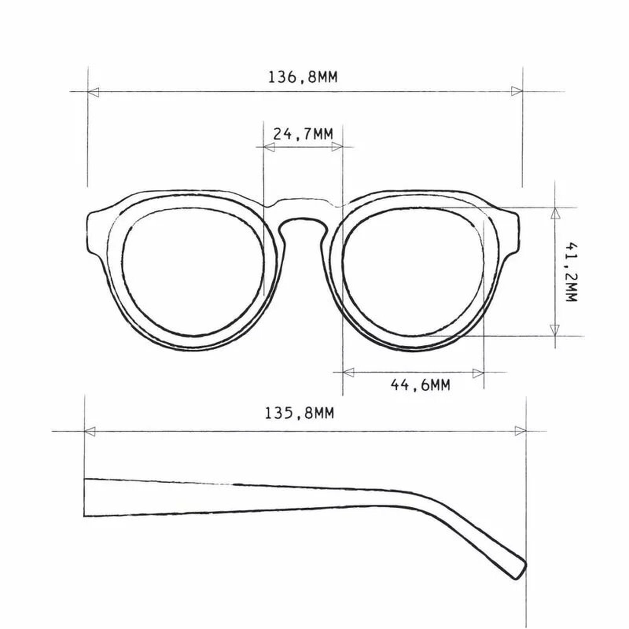 Okkia Zeno Round Unisex Siyah Havana Güneş Gözlüğü Siyah Gradyan