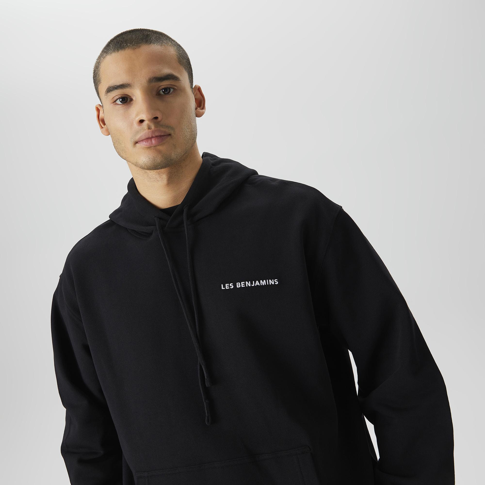 Les Benjamins Core Erkek Siyah Hoodie Sweatshirt