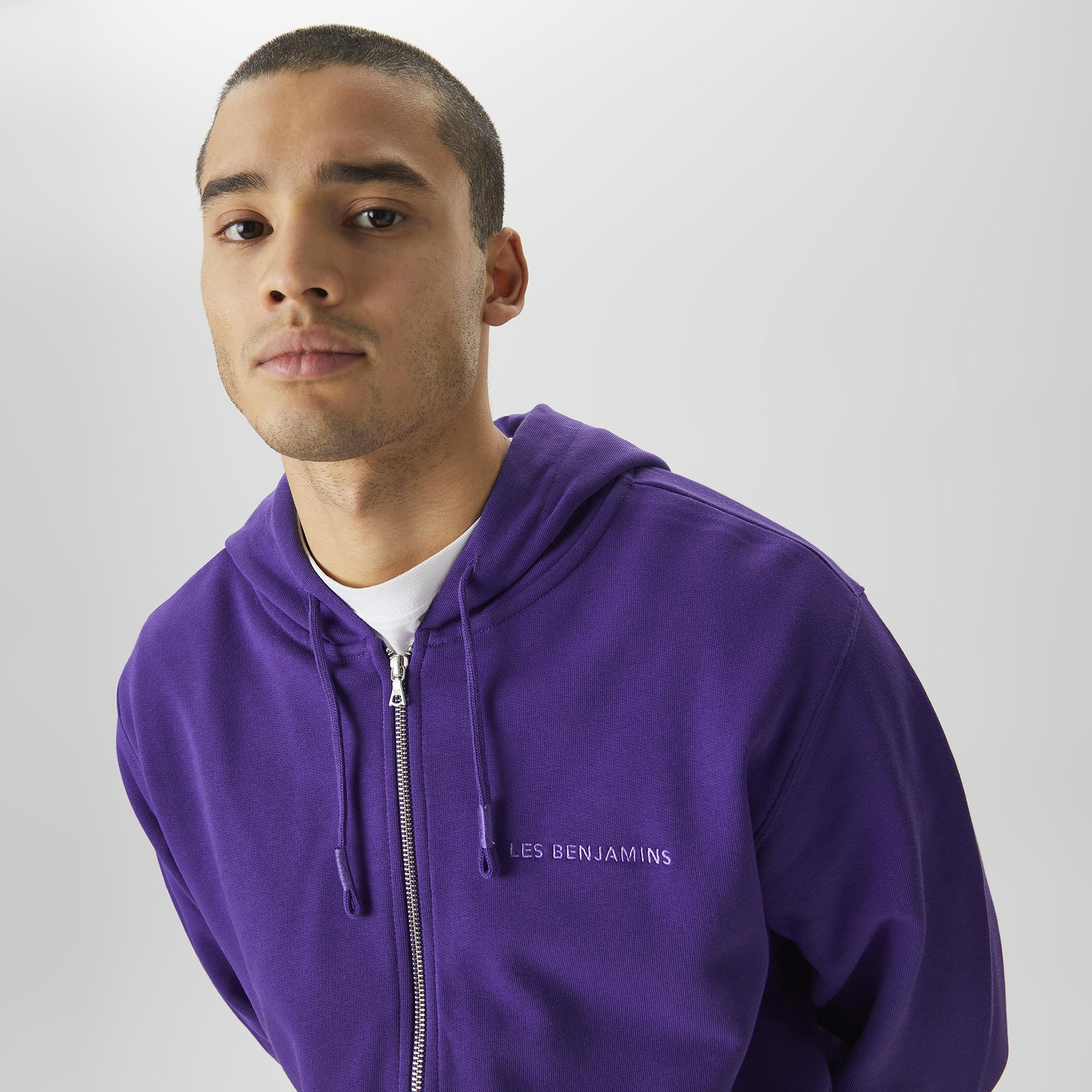 Les Benjamins Hoodie 305 Erkek Mor Sweatshirt