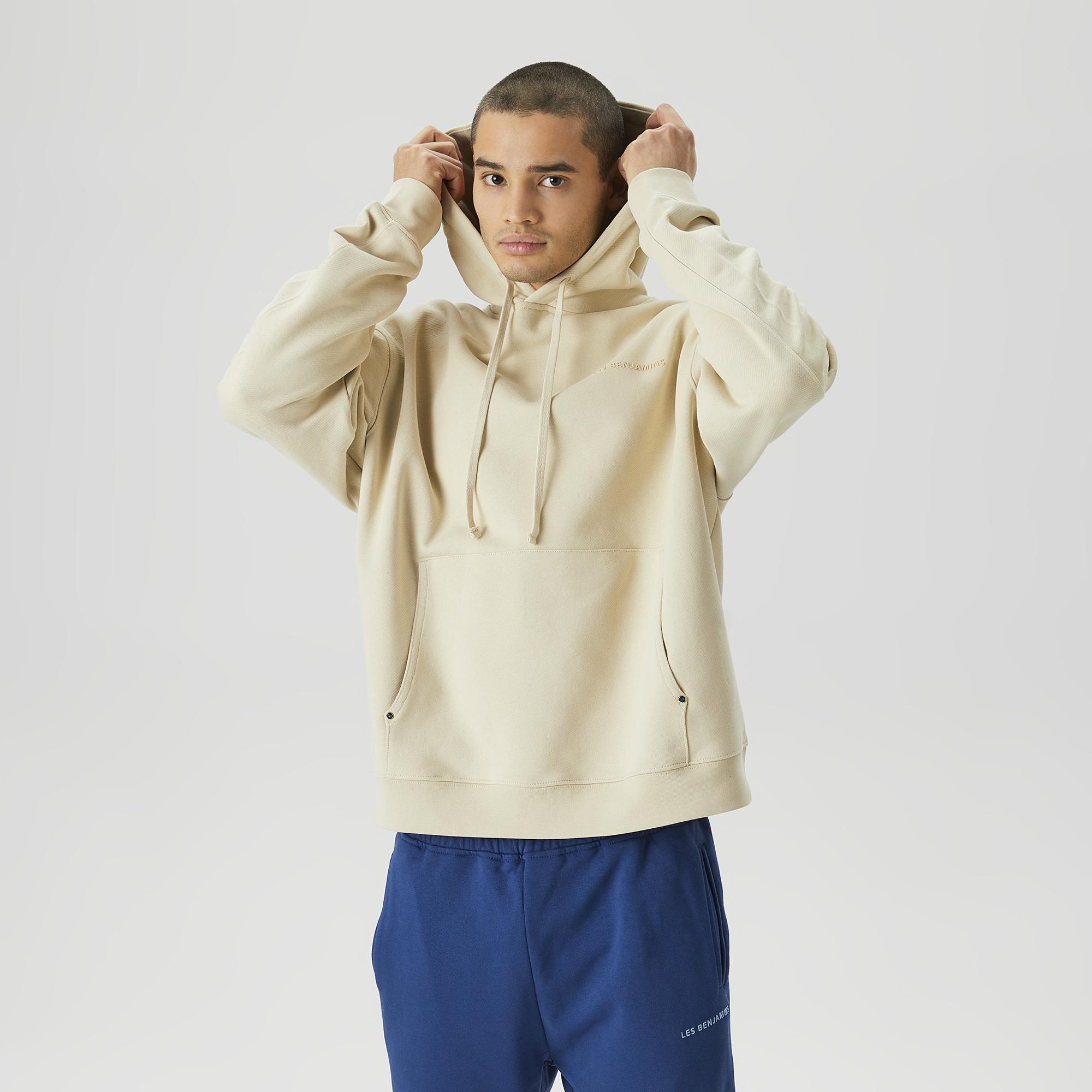 Les Benjamins 405 Erkek Krem Rengi Hoodie Sweatshirt