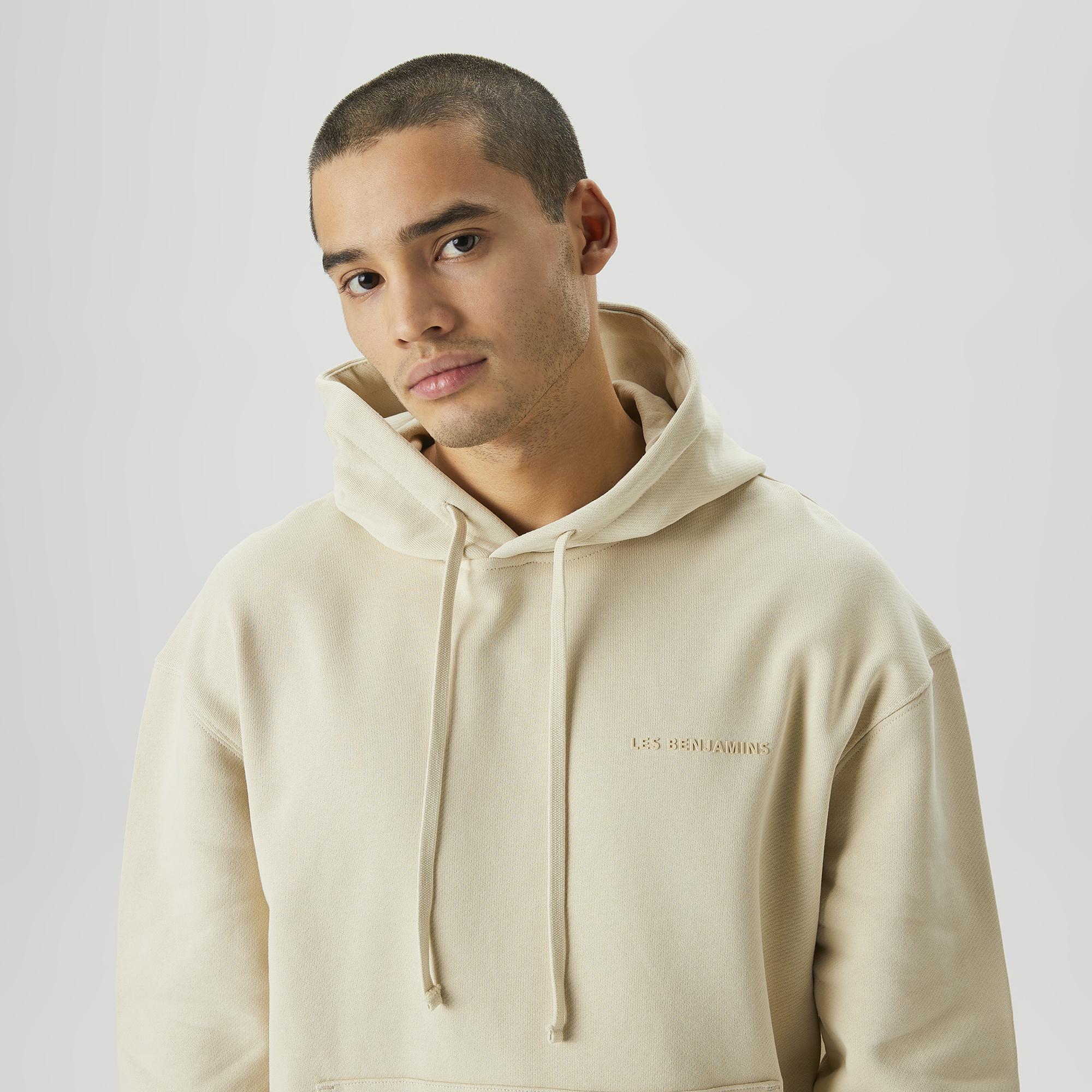 Les Benjamins 405 Erkek Krem Rengi Hoodie Sweatshirt