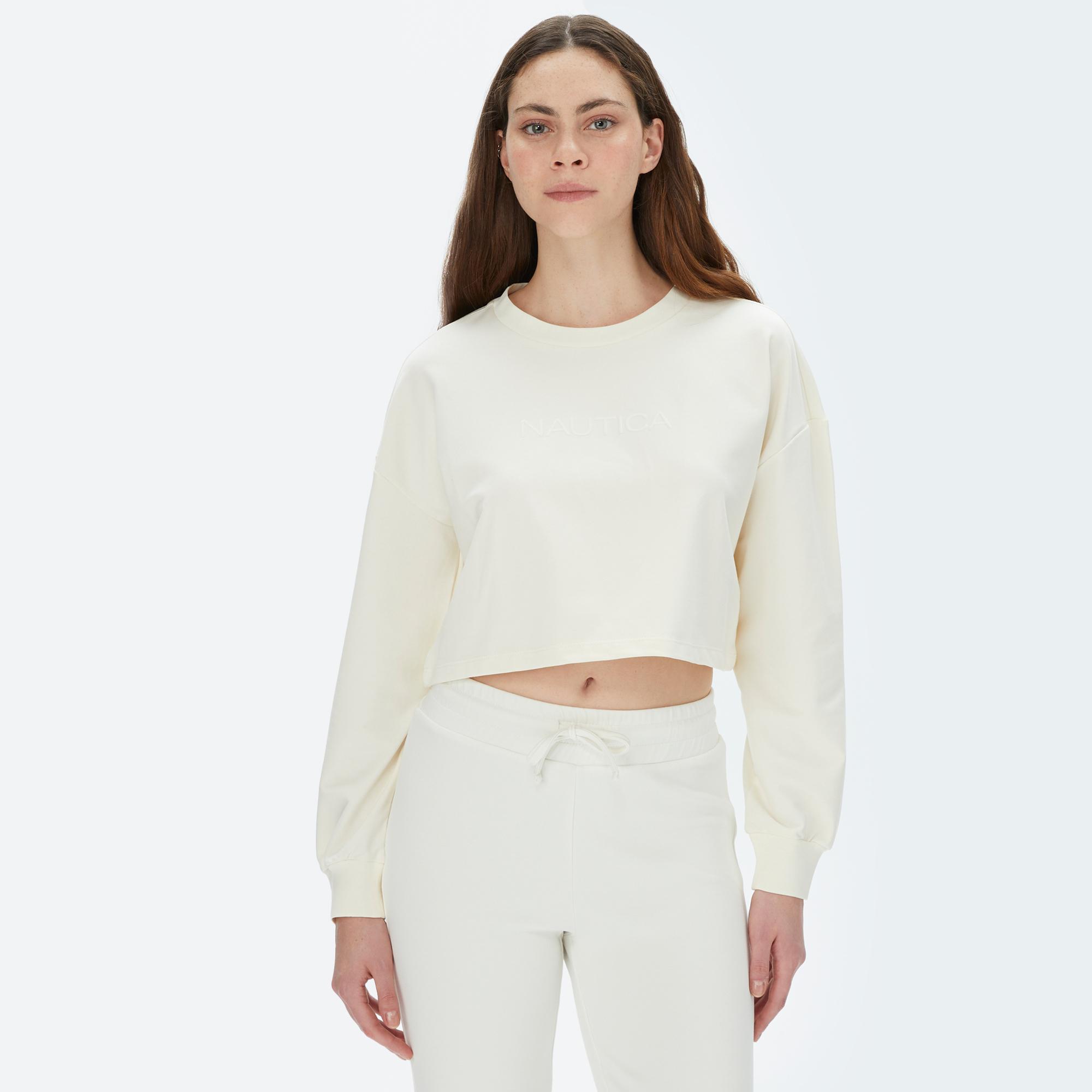 Nautica Kadın Krem Sweatshirt