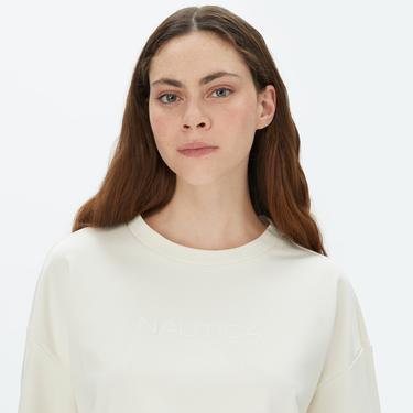  Nautica Kadın Krem Sweatshirt