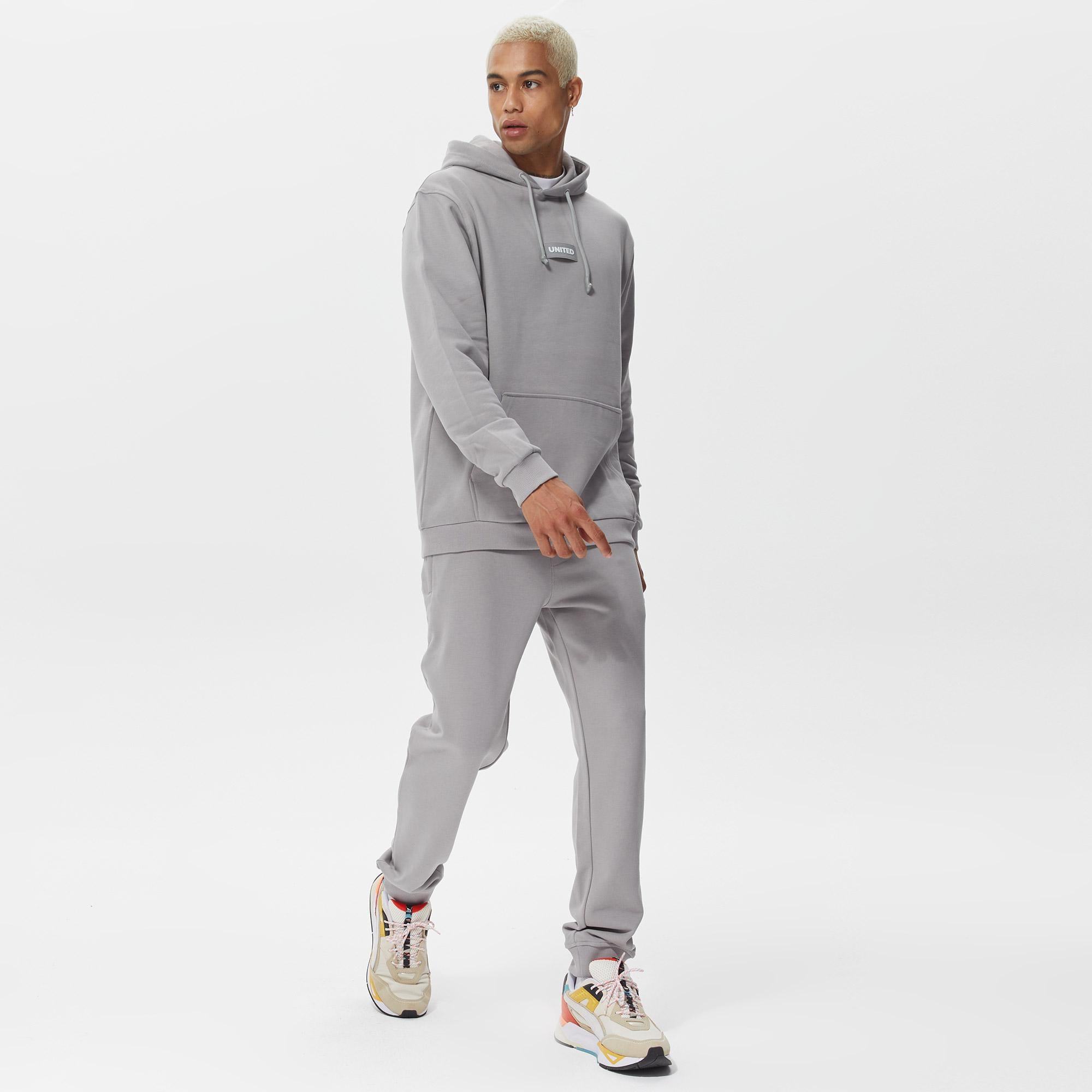 UNITED4 1.0 Essentials Erkek Gri Hoodie