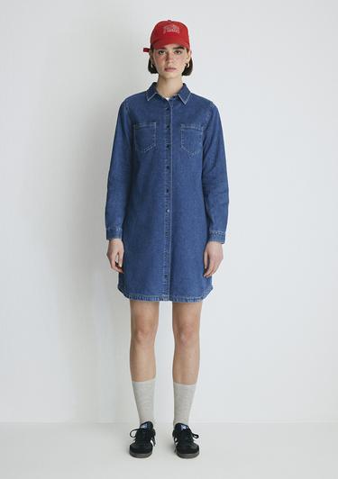  Mavi Liz Casual Koyu Mavi  Jean Elbise 130656-86430