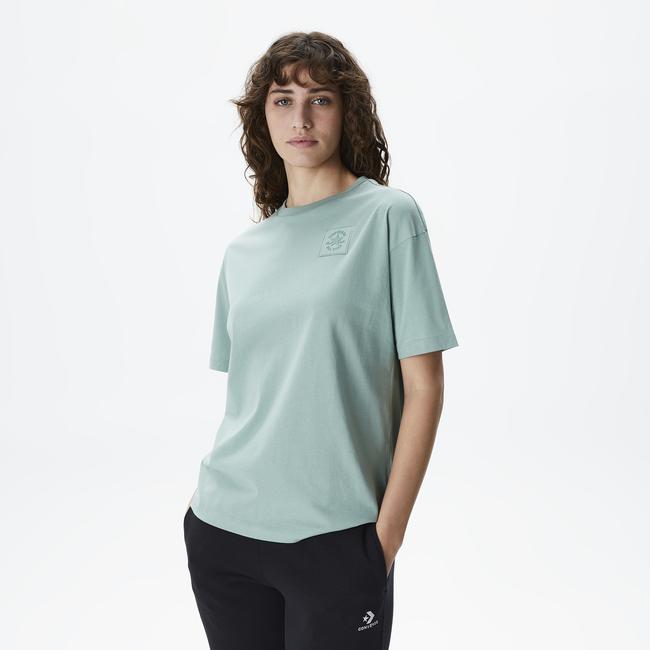  Converse Chuck Taylor Embro Boxy Kadın Yeşil T-Shirt
