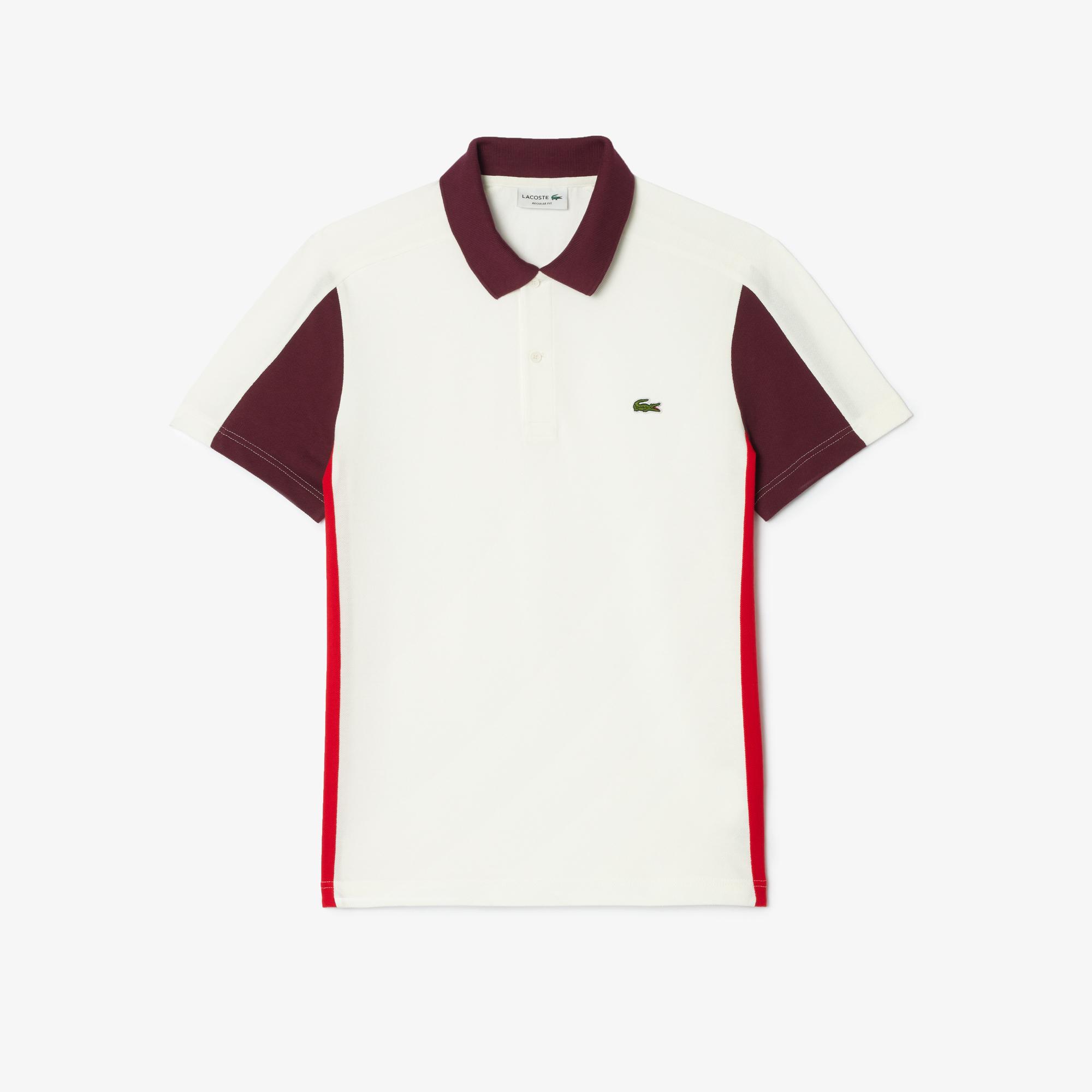 Lacoste Erkek Regular Fit Renk Bloklu Beyaz Polo