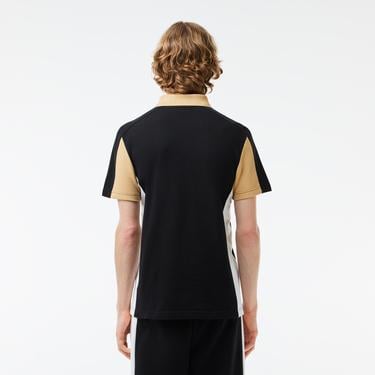  Lacoste Erkek Regular Fit Renk Bloklu Siyah Polo