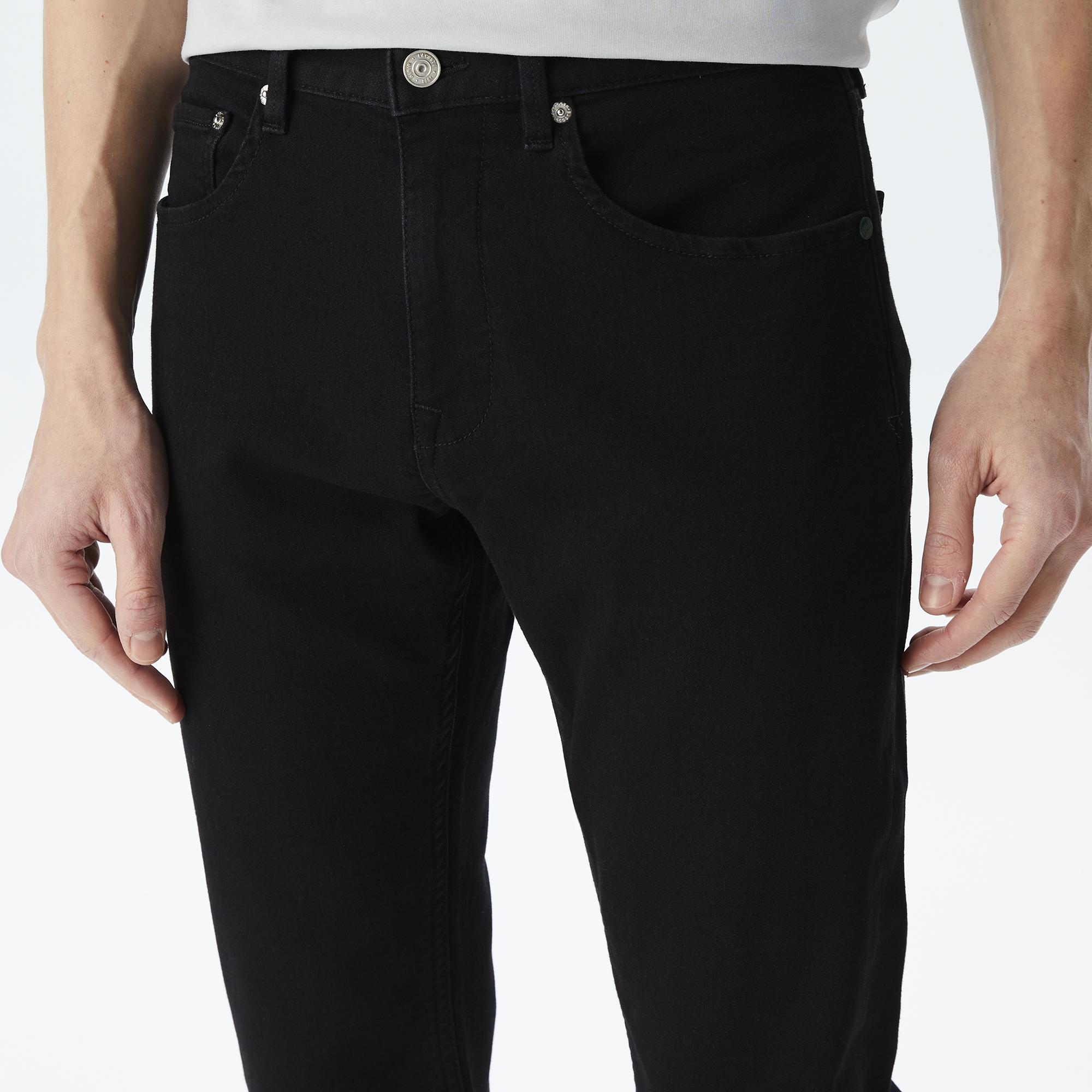 Erkek Slim Fit Siyah Jean Pantolon