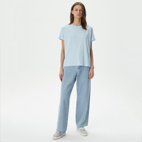  Lacoste Loose Fit Kadın Mavi Pantolon