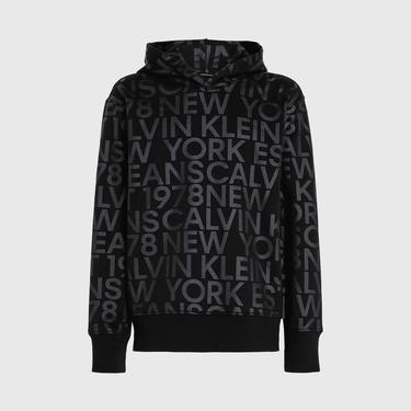  Calvin Klein Jeans Black & White Erkek Siyah Sweatshirt