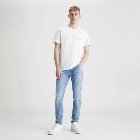  Calvin Klein Jeans Institutional Erkek Beyaz T-shirt